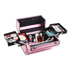 Confibel Opvouwbare Cosmetica Koffer 5 Opbergvakken Beauty Case< Make-Up Koffers