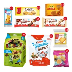 Cookies & snacks maandpakket Jules Destrooper, Lotus, LU, Kinder & Meli| Sale