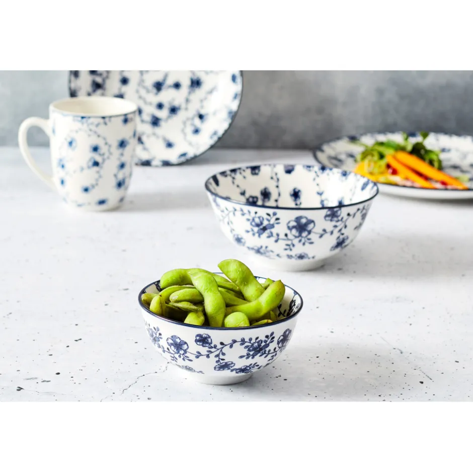 Cosy & Trendy 4 Stuks Flor Azul Kommetjes Porselein| Hot