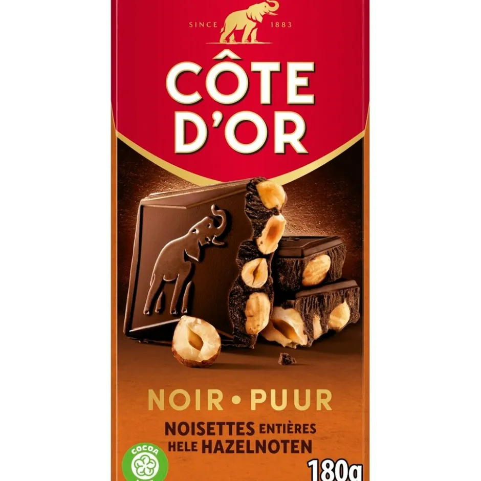 Cote D'Or Côte d'Or Bloc Puur Hele Hazelnoot Chocoladereep< Chocolade