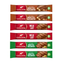 Côte d'Or deluxe geschenkdoos - mix van 6 chocoladerepen melkchocolade met melkvulling en hazelnoten|Cote D'Or Outlet