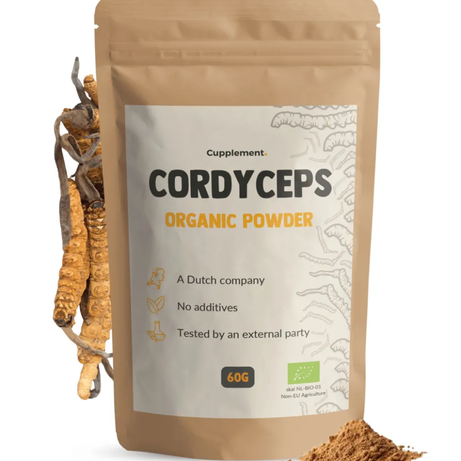 Cupplement Cordyceps Poeder Biologisch< Natuurlijke Supplementen
