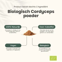Cupplement Cordyceps Poeder Biologisch< Natuurlijke Supplementen
