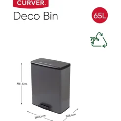 Curver Decobin Prullenbak 65L< Prullenbakken