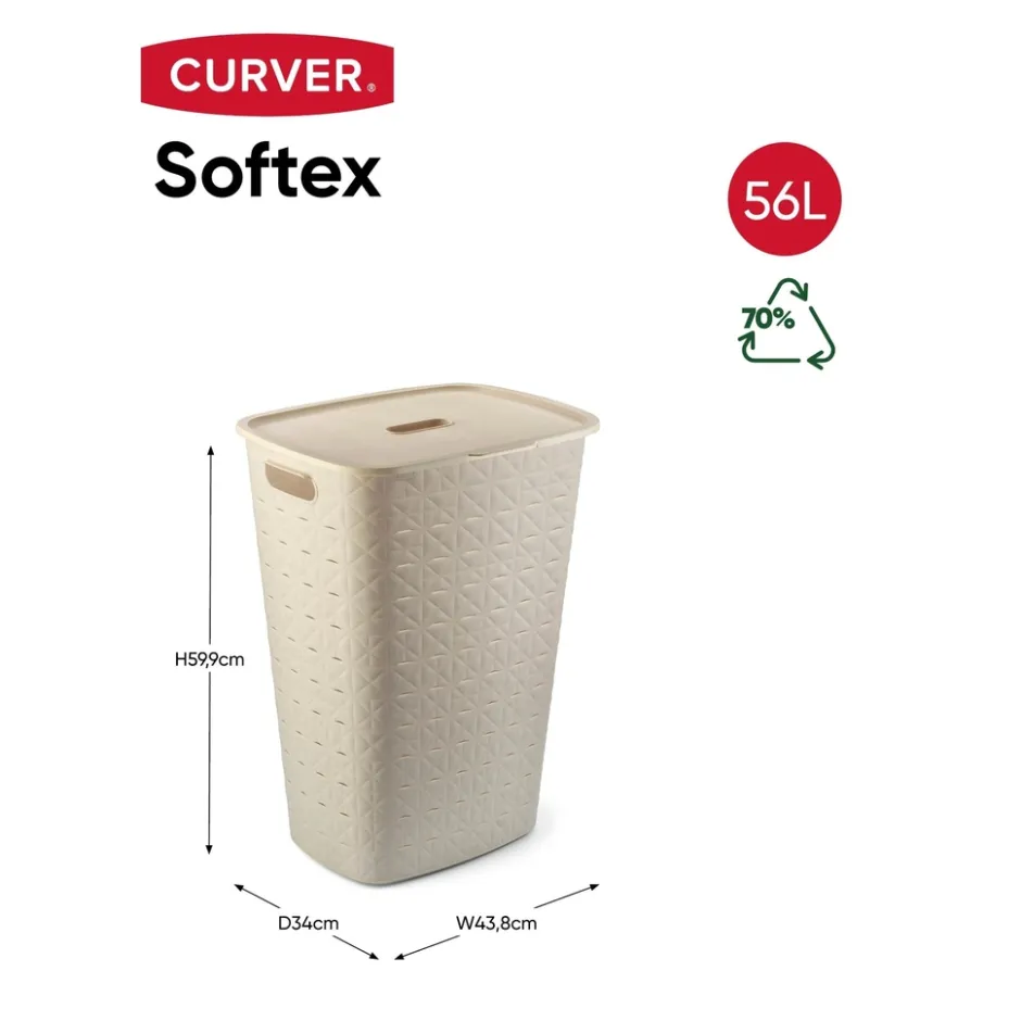 Curver Softex Wasmand met Deksel< Opbergen