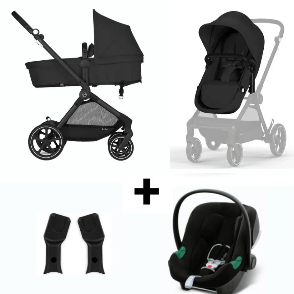 Eos Basic Kinderwagen met Autostoel Aton B2 en Adapterset|Cybex Outlet
