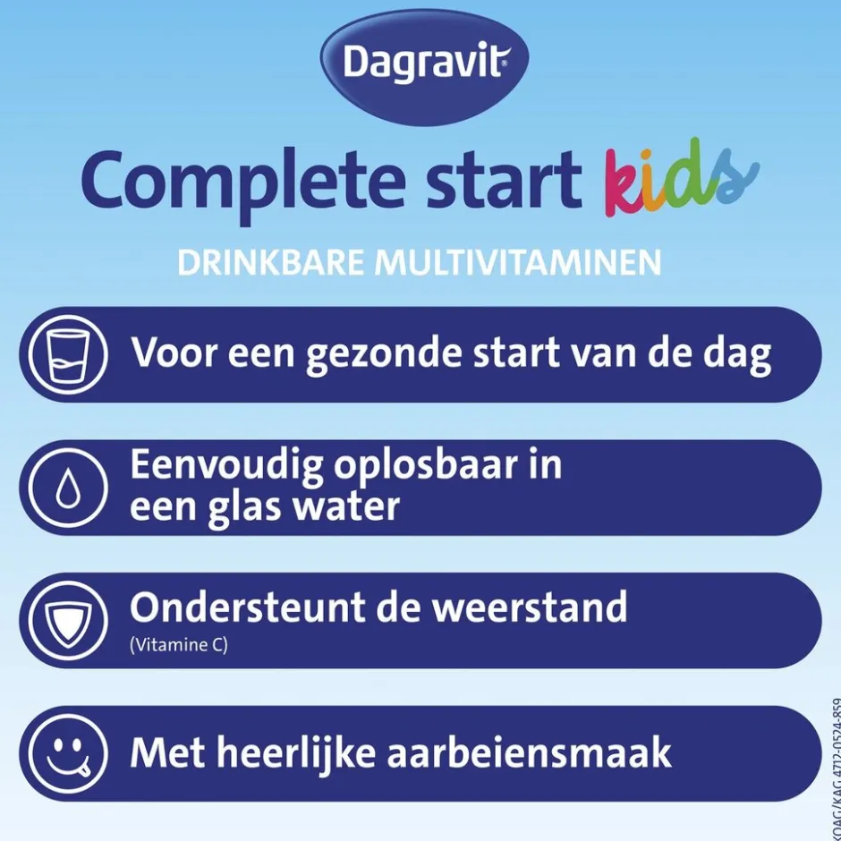 Dagravit Complete Start Kids 3-12 Drinkbare Multivitaminen Sachets< Vitamines