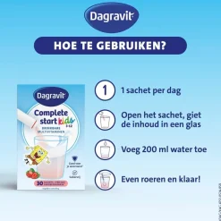 Dagravit Complete Start Kids 3-12 Drinkbare Multivitaminen Sachets< Vitamines