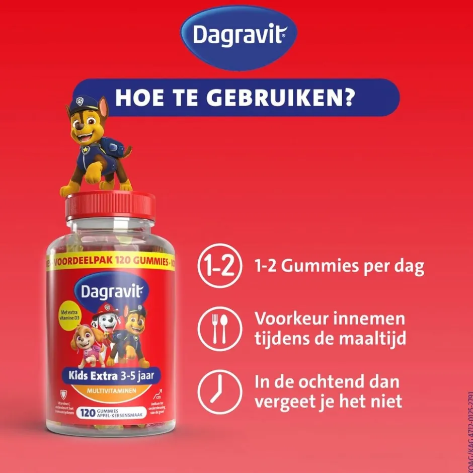 Kids Multivitaminen Paw Patrol Gummies|Dagravit Hot