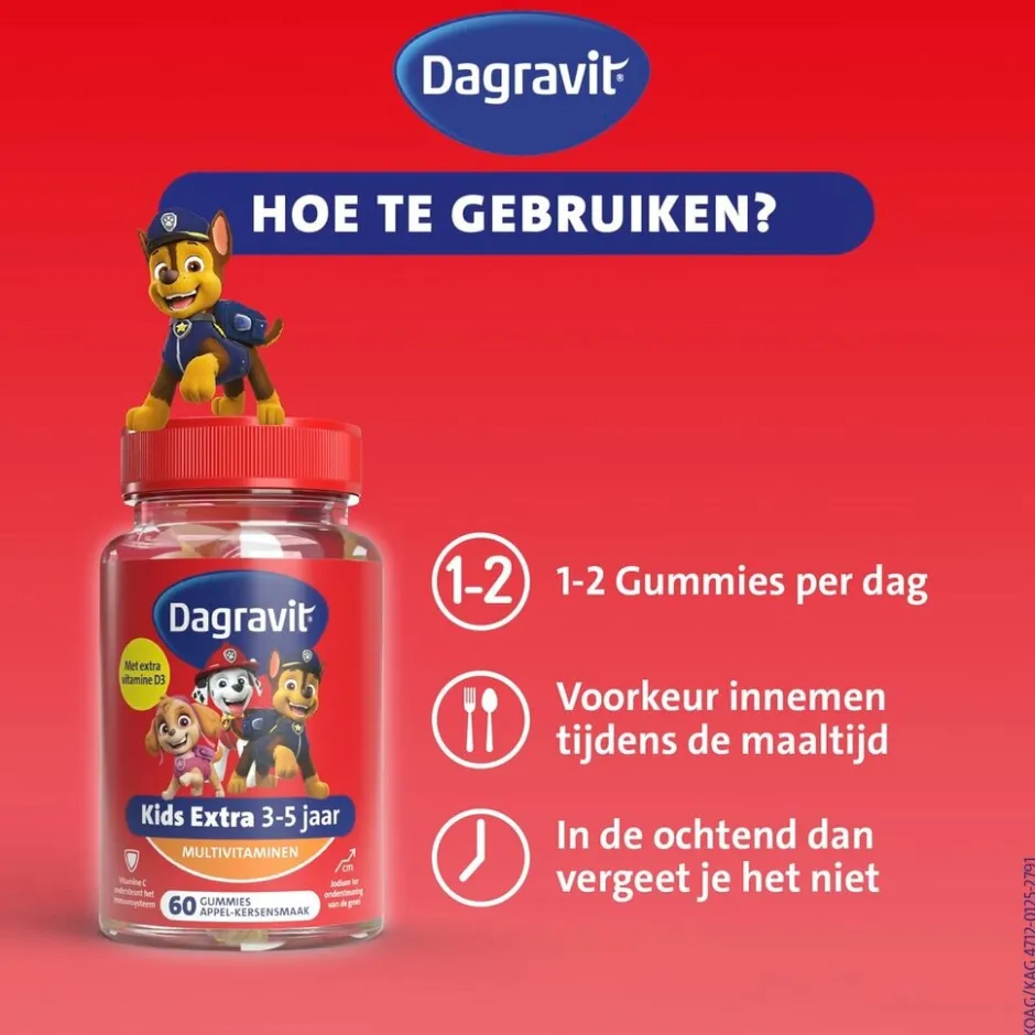 Kids Multivitaminen Paw Patrol Gummies|Dagravit Hot