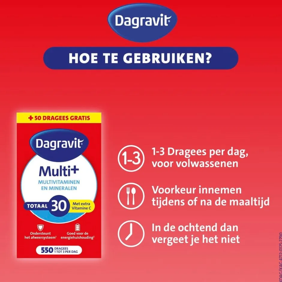 Dagravit Totaal 30 Multivitaminen en Mineralen Dragees< Vitamines