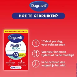 Dagravit Totaal 30 Vitaal 50+ Tabletten< Vitamines