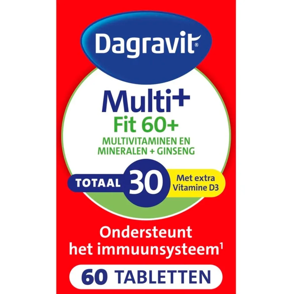Totaal 30 Vitaal 60+ Multivitaminen Tabletten|Dagravit Discount