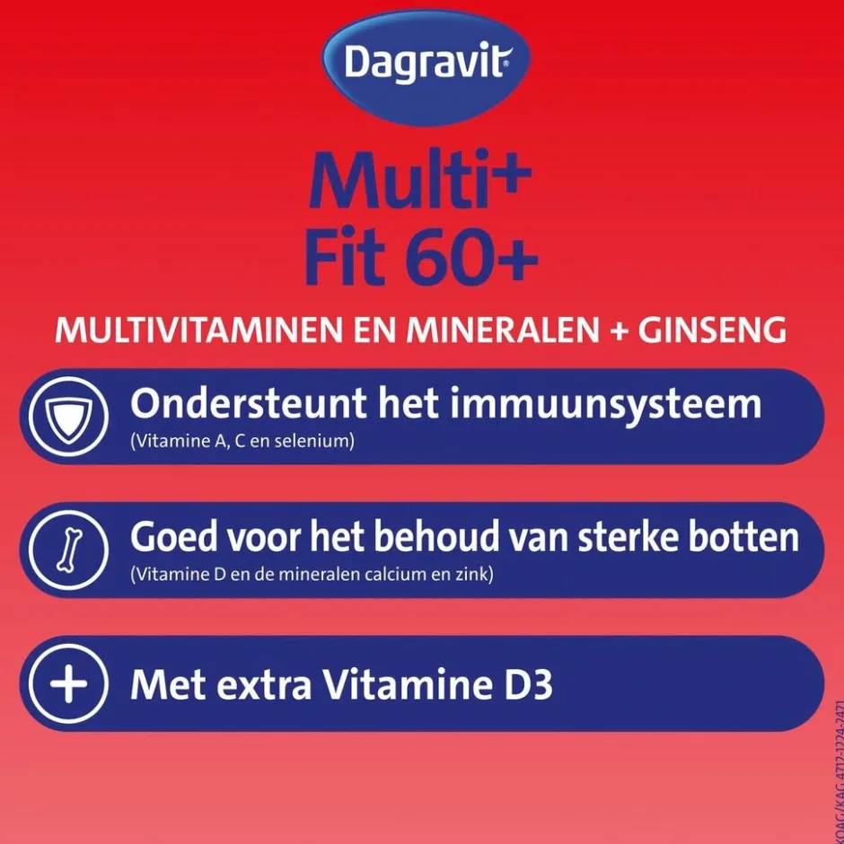 Totaal 30 Vitaal 60+ Multivitaminen Tabletten|Dagravit Discount