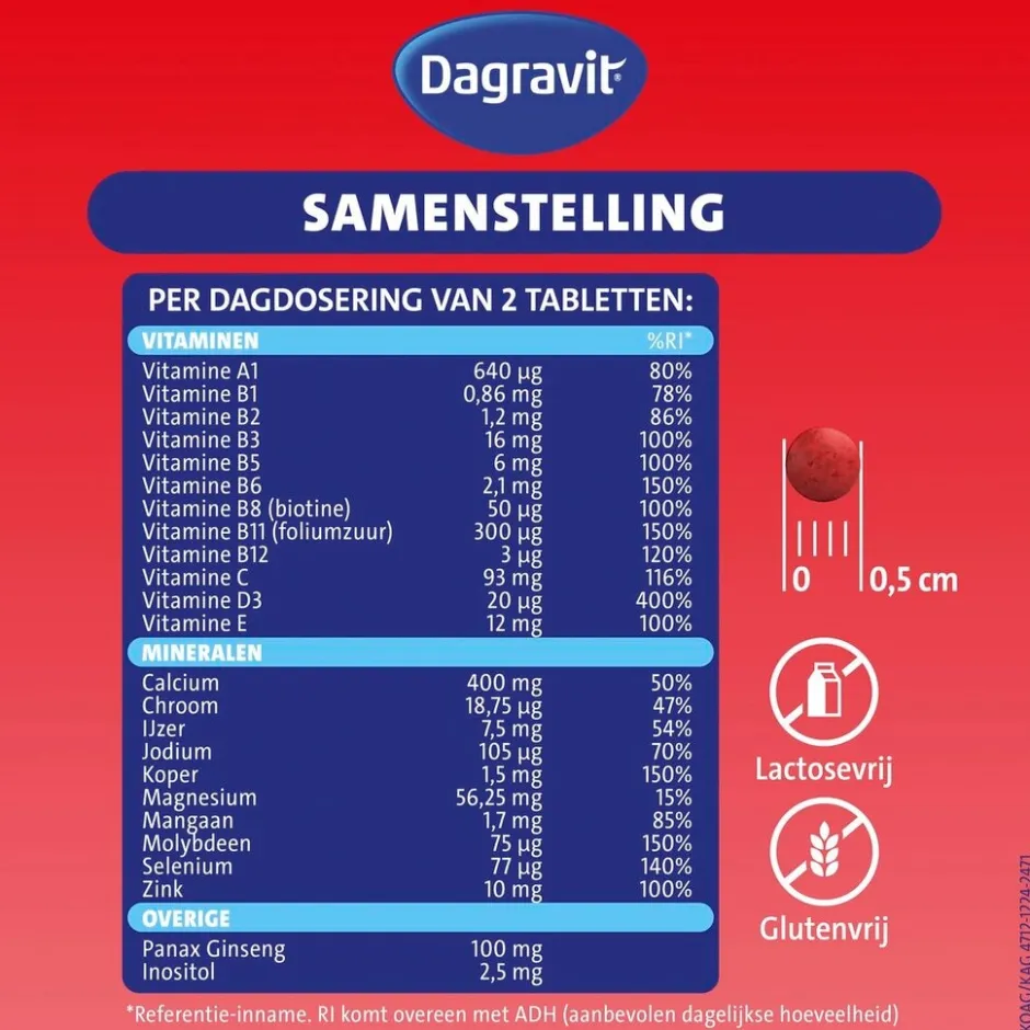 Totaal 30 Vitaal 60+ Multivitaminen Tabletten|Dagravit Discount