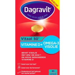 Vitaal 50+ Vit D + Omega-3 Visolie Capsules|Dagravit Outlet