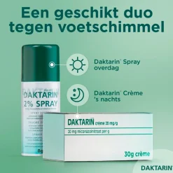 Daktarin 20mg/g Miconazolnitraat Crème bij Schimmelinfecties< Voetschimmel|Huidbehandeling