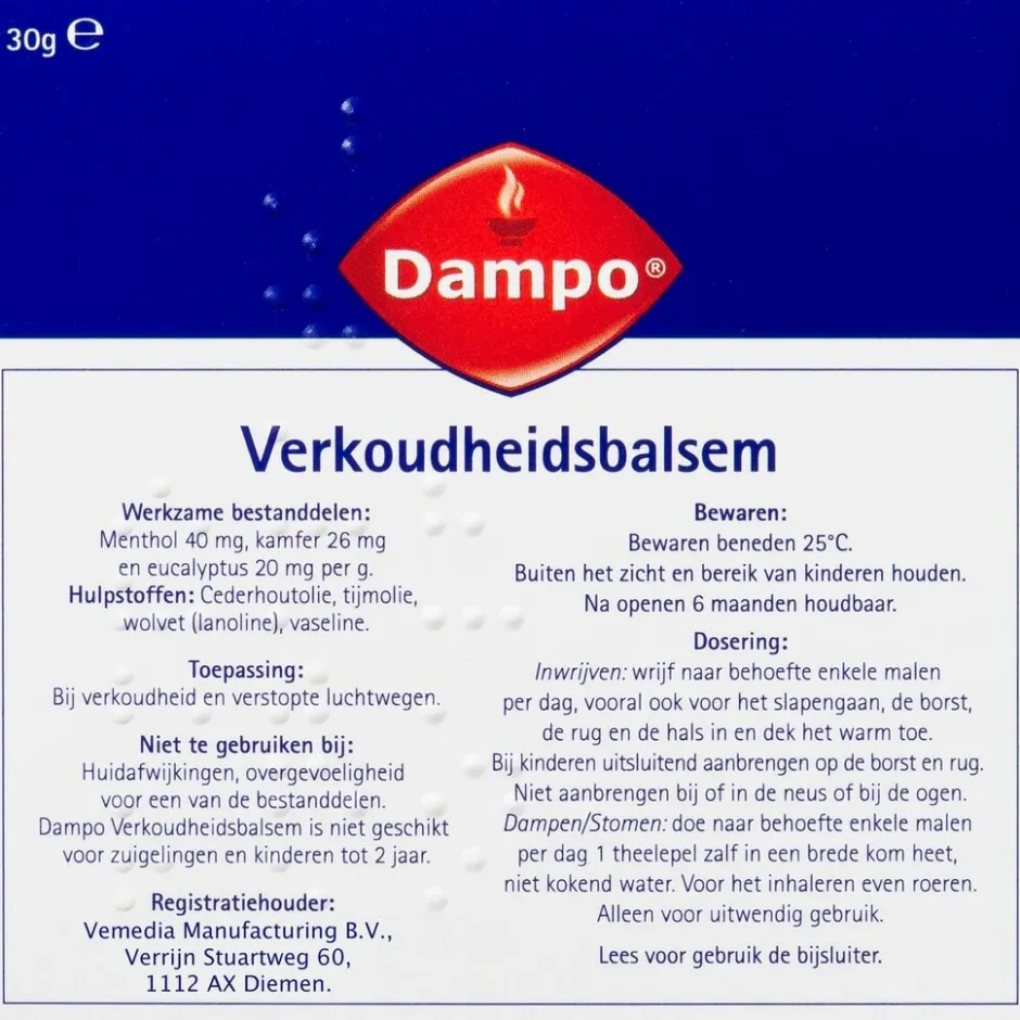 Verkoudheidsbalsem|Dampo Online