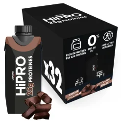 DANONE HiPRO Chocolade Proteïneshake Voordeelverpakking 32 x 330ml| Clearance