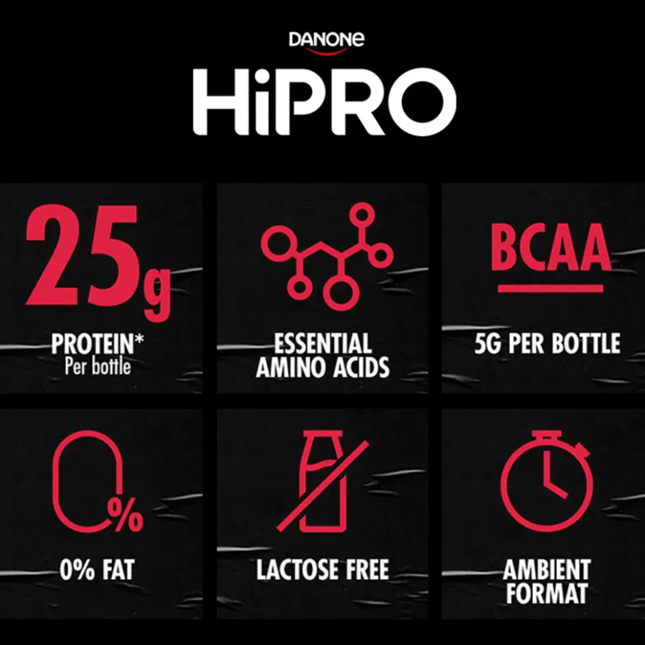 DANONE HiPRO Koffie Proteïneshake Voordeelverpakking 24 x 330ml< Sportdrank