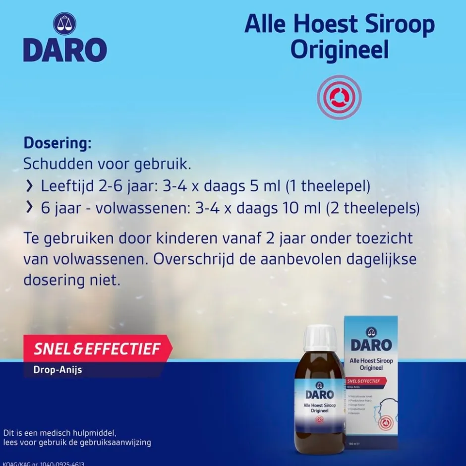 Daro Alle Hoest Siroop< Luchtwegen