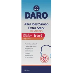 Daro Extra Sterk Alle Hoest Siroop met Vitamine C< Luchtwegen