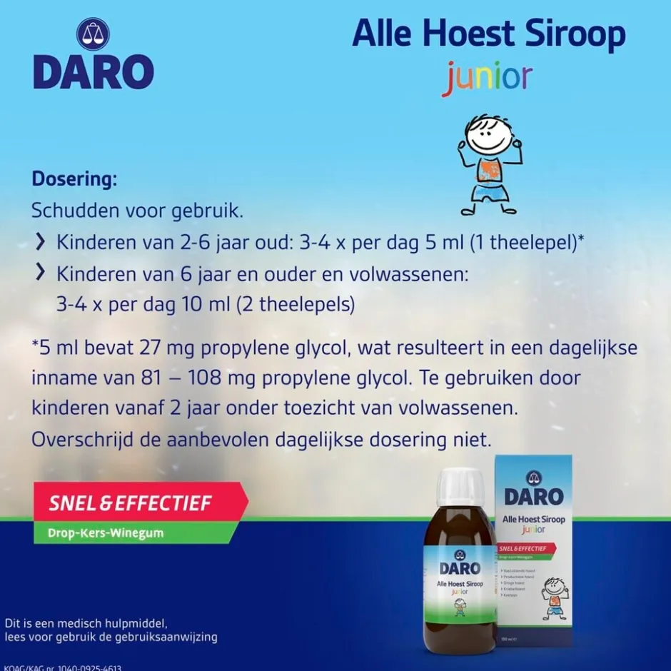 Daro Junior Alle Hoest Siroop< Baby En Kind Gezondheid|Luchtwegen