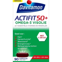 Actifit 50+ Omega-3 Visolie Multivitamine & Mineralen Capsules|Davitamon Online
