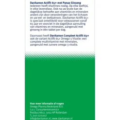 Davitamon Actifit 65+ Tabletten< Weerstand En Energie|Botten En Spieren