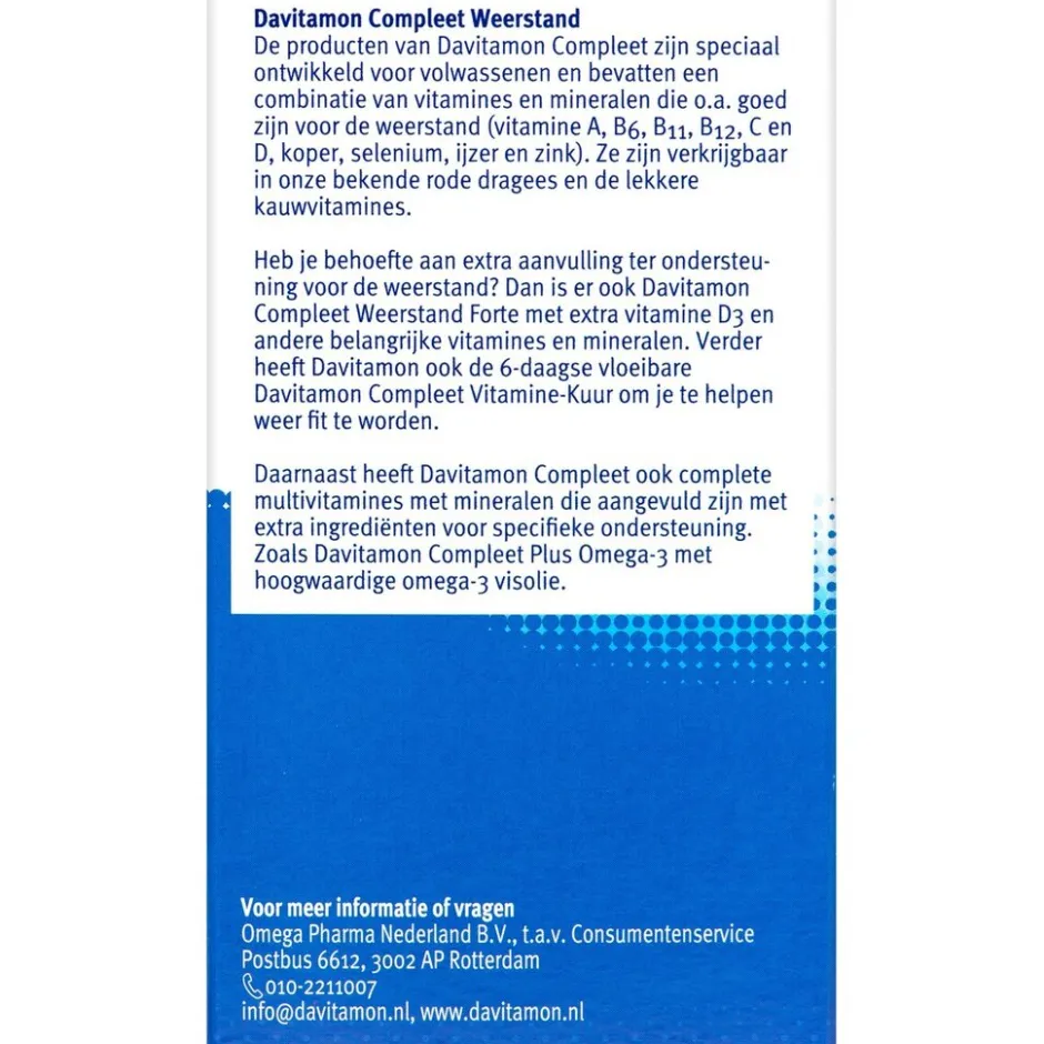 Compleet Weerstand Bosvruchten Kauwtabletten|Davitamon Hot