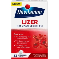 Davitamon Ijzer met Vitamine C en B12 Tabletten< Mineralen