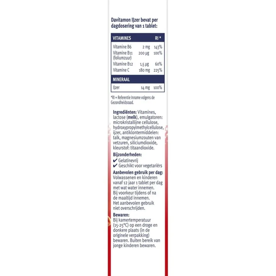 Davitamon Ijzer met Vitamine C en B12 Tabletten< Mineralen