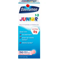 Junior 1-3 Aardbei Smelttabletten|Davitamon Online
