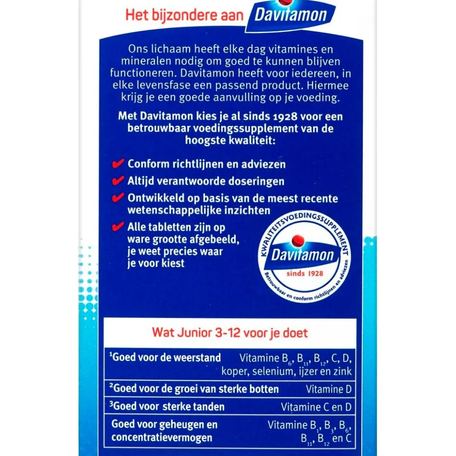 Junior 3+ Multifruit Kauwtabletten|Davitamon New