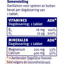 Magnesium voor Spieren en Botten Tabletten|Davitamon New