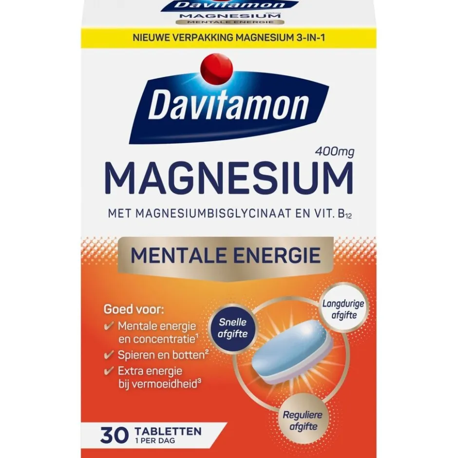 400mg Magnesium Mentale Energie Tabletten|Davitamon Hot