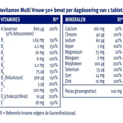Davitamon Multi Vrouw 50+ Tabletten< Weerstand En Energie|Vitamines