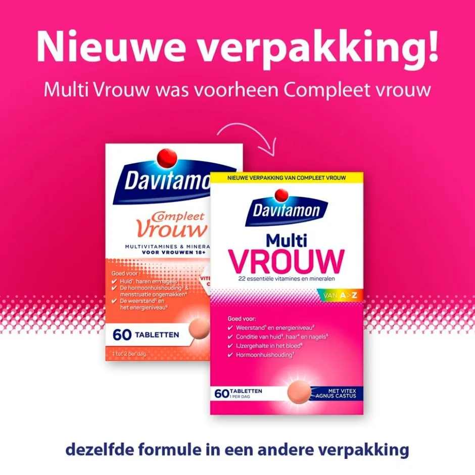 Multi Vrouw Tabletten|Davitamon Online