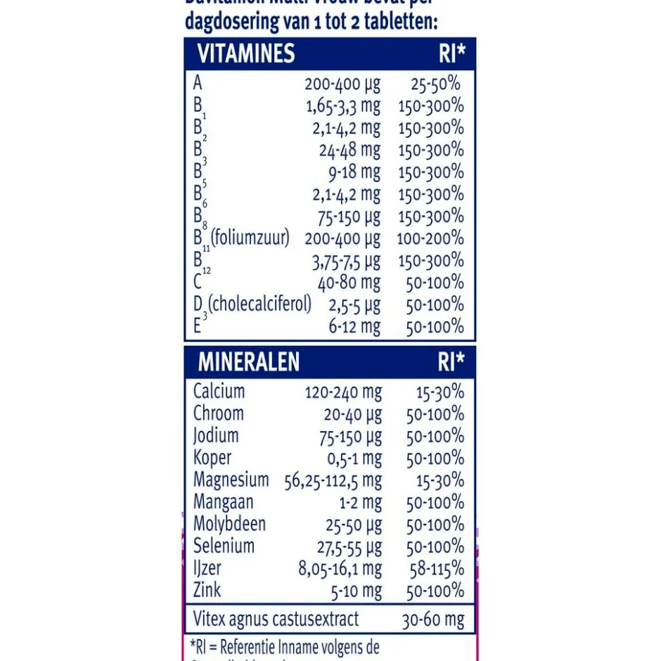 Multi Vrouw Tabletten|Davitamon Online