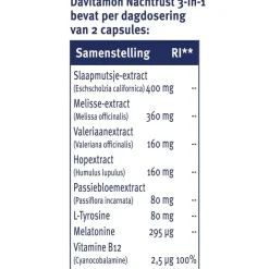 Davitamon Nachtrust 3-in-1 Capsules< Rust En Ontspanning