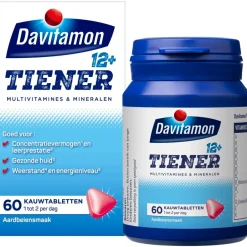 Tiener 12+ Multivitamines & Mineralen Aardbei Kauwtabletten|Davitamon Sale
