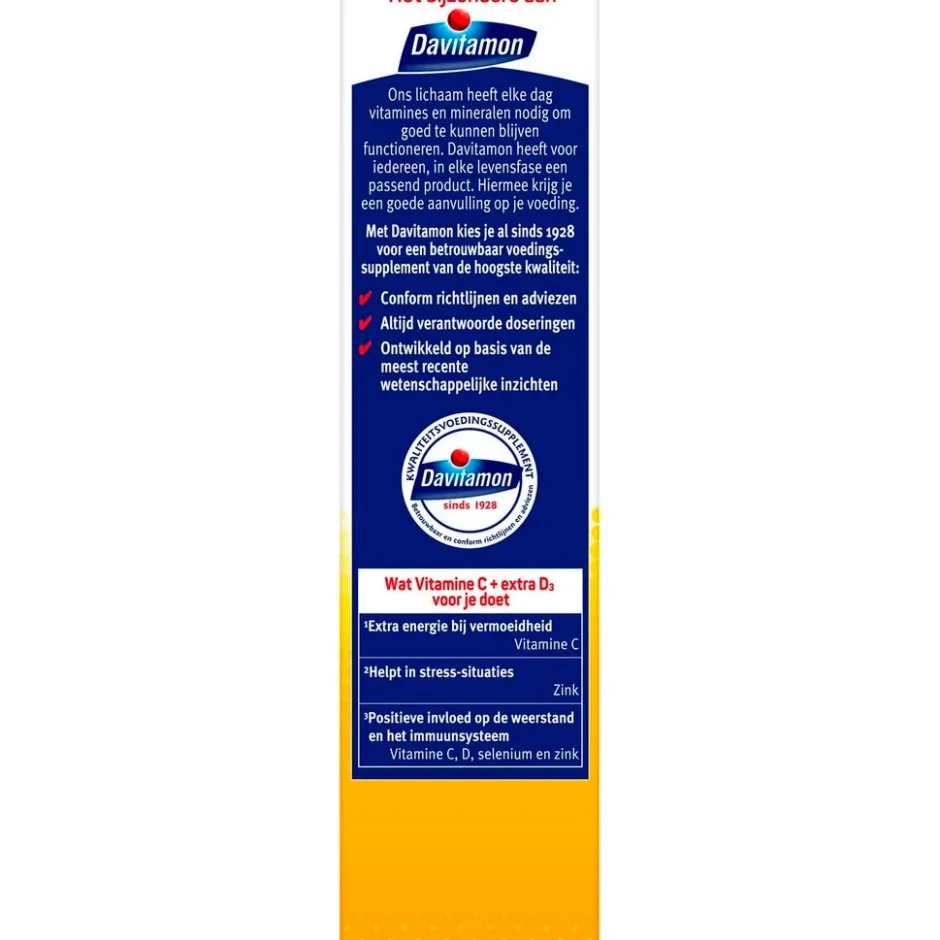 Davitamon Vitamine C Forte + Extra D3 Time-Release Tabletten< Weerstand En Energie|Vitamines