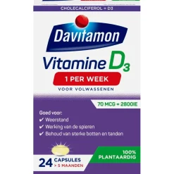 Davitamon Vitamine D3 1 Per Week Capsules< Botten En Spieren|Vitamines