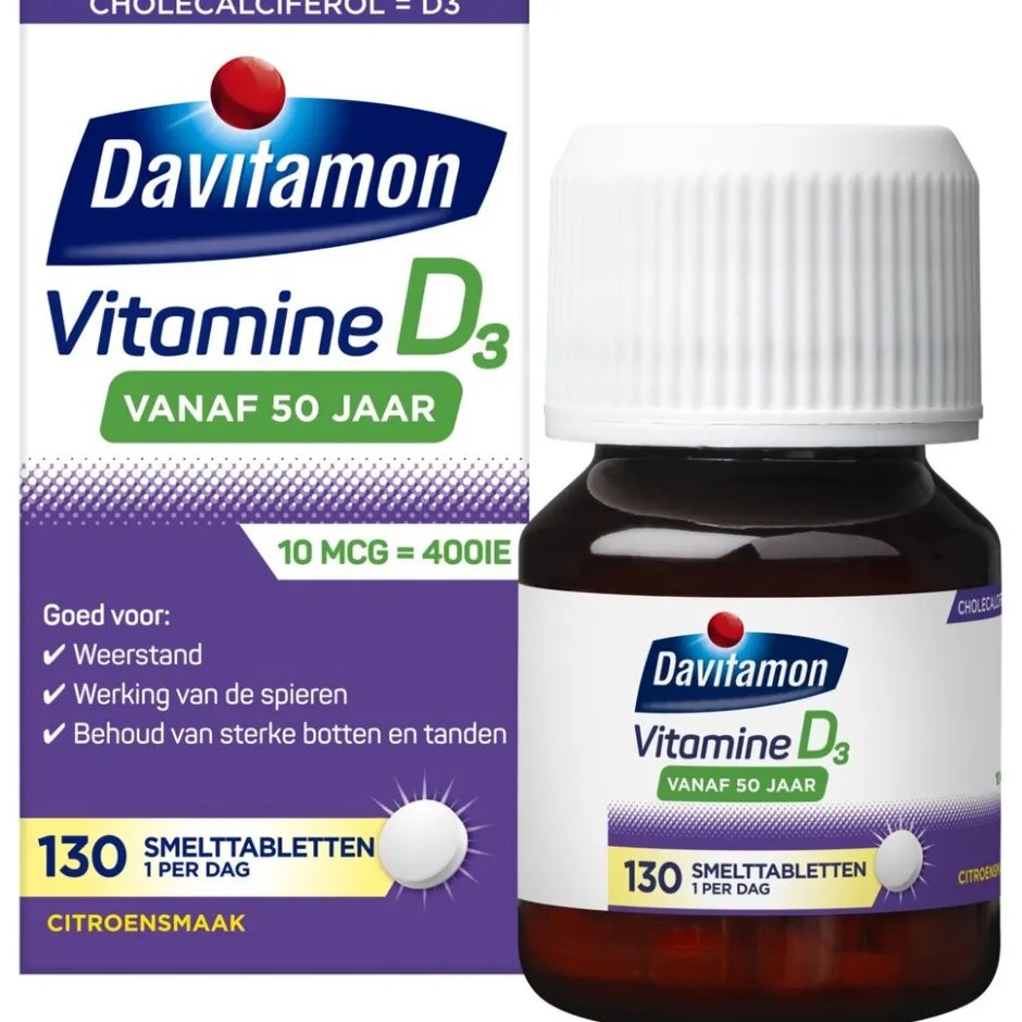 Vitamine D 50+ Smelttabletten|Davitamon Discount