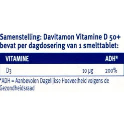 Vitamine D 50+ Smelttabletten|Davitamon Discount