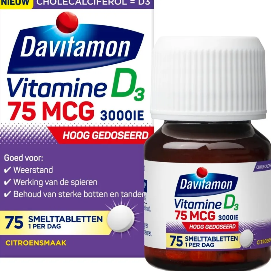 Vitamine D3 75mcg Smelttabletten|Davitamon Clearance