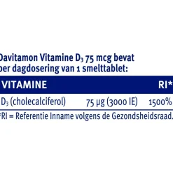 Vitamine D3 75mcg Smelttabletten|Davitamon Clearance