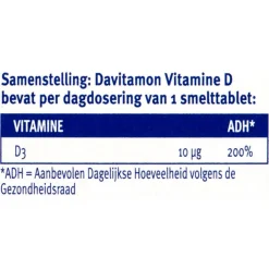 Davitamon Vitamine D Smelttabletten< Vitamines