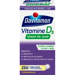 Davitamon Vitamine D3 Vanaf 50 Jaar Tabletten< Botten En Spieren|Vitamines