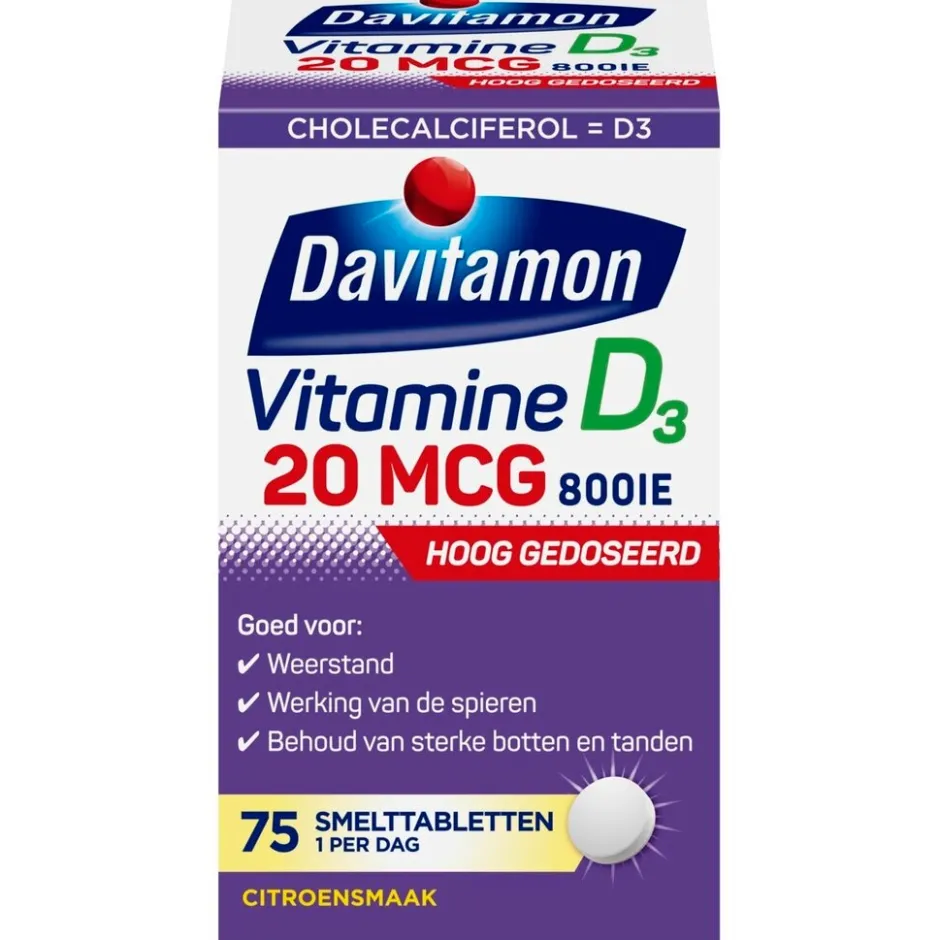 Davitamon Vitamine D Volwassenen Smelttabletten< Weerstand En Energie|Botten En Spieren